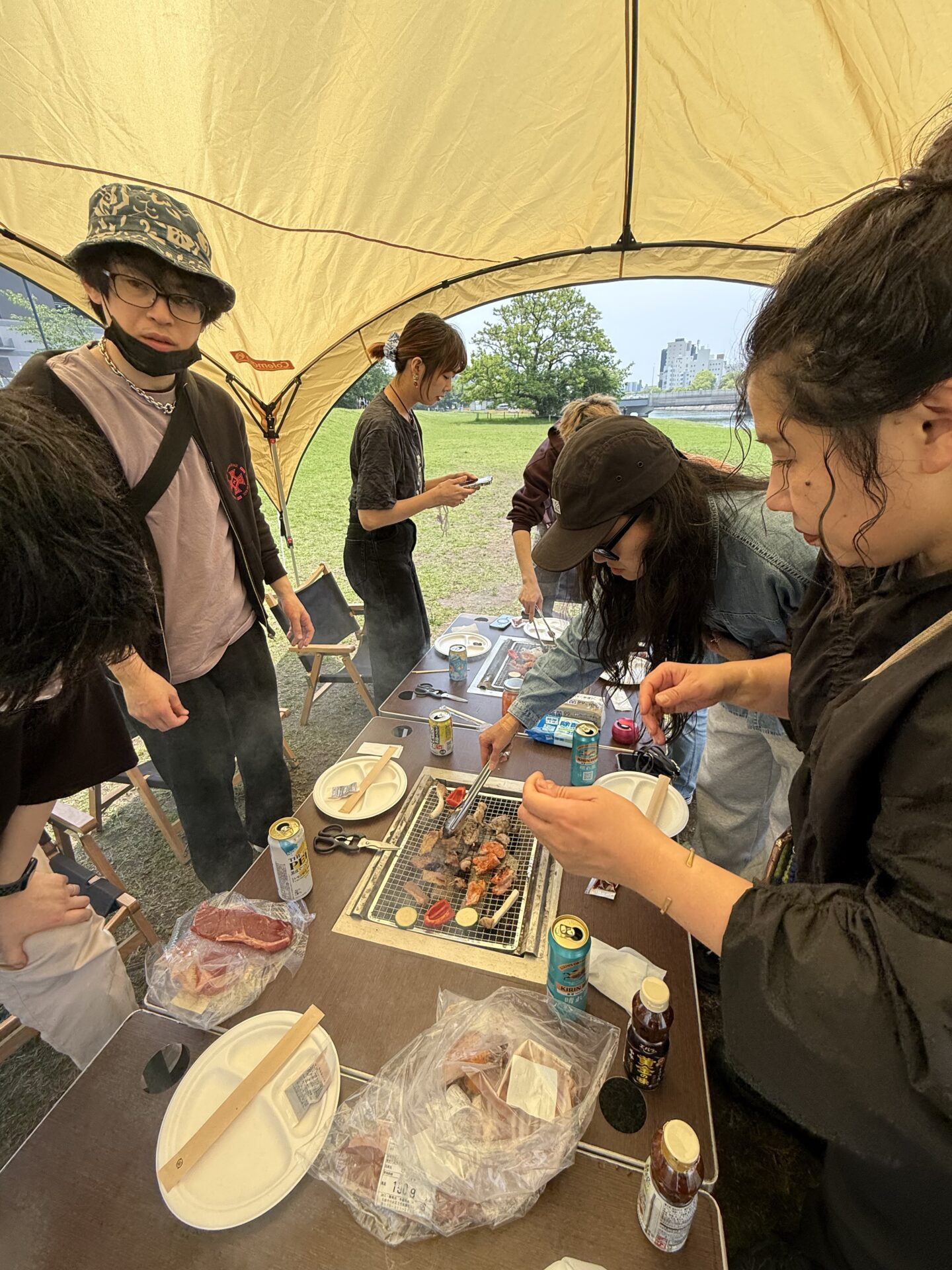 BBQ inエディオンピースウイング川沿い2