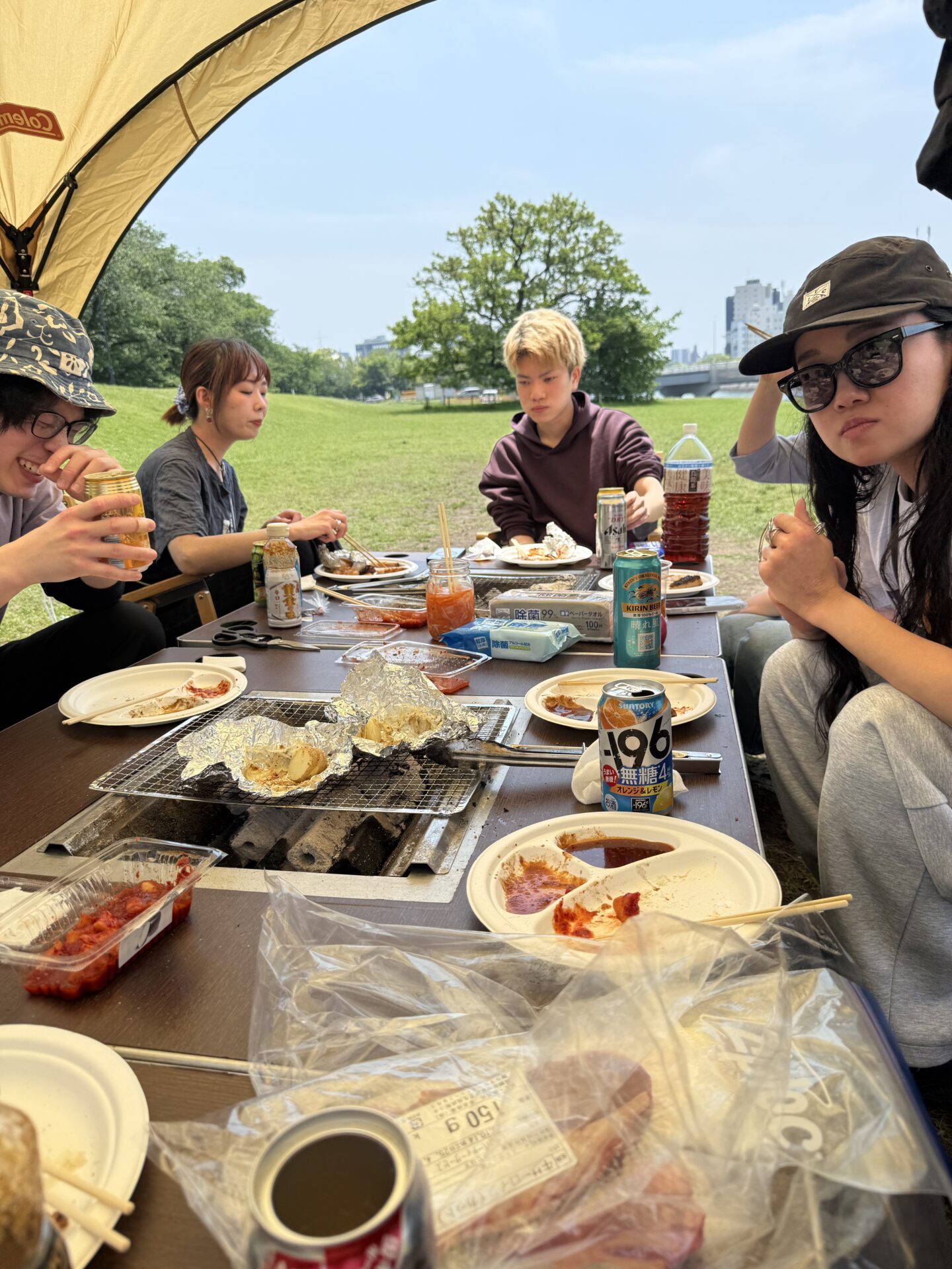BBQ inエディオンピースウイング川沿い2